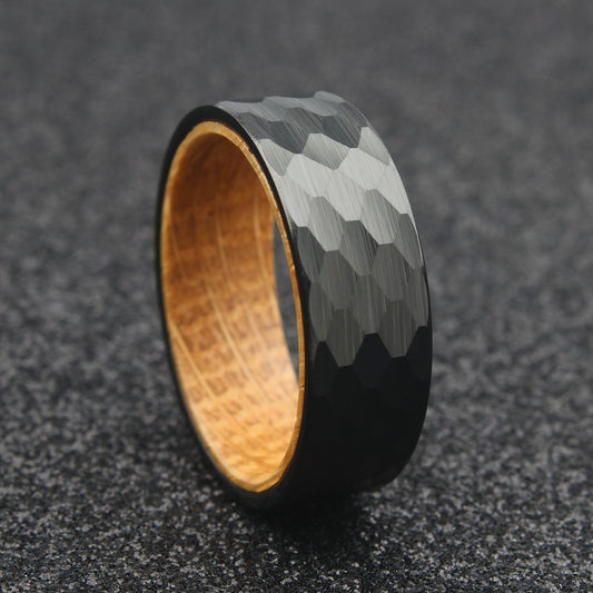 Close up of whisky barrel ring